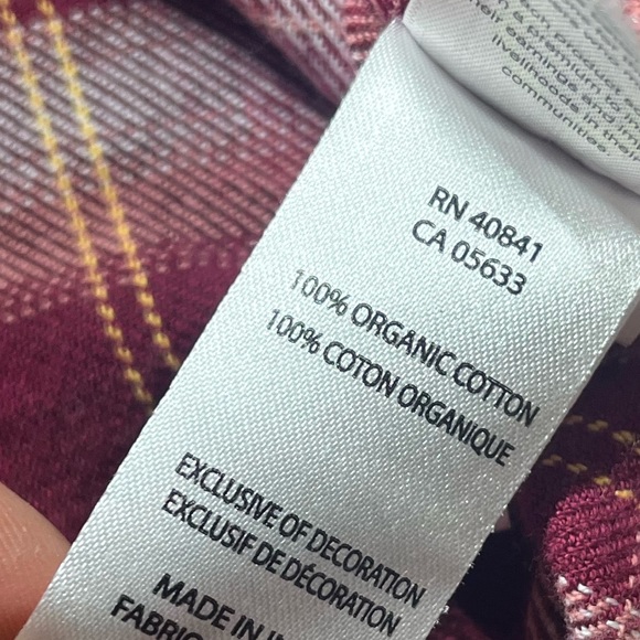 Aventura Clothing Plaid Organic Cotton Flannel Button Down Shirt - Picture 11 of 11